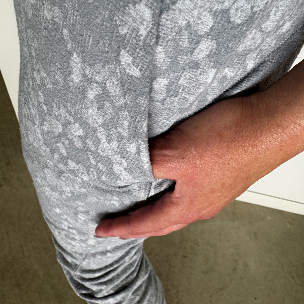 Gray Patterned Jogger Drawstring Pants 4 Guc - image 6